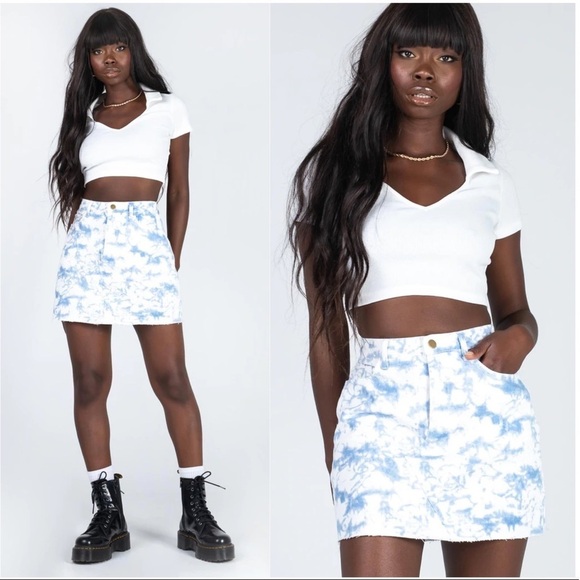PRINCESS POLLY | Sky High Denim Mini Skirt - Picture 1 of 3